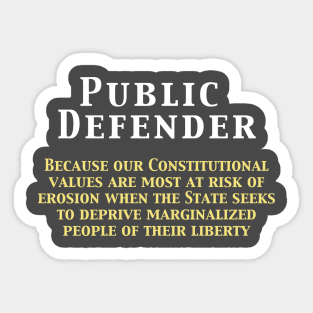 Public Defenders Sticker